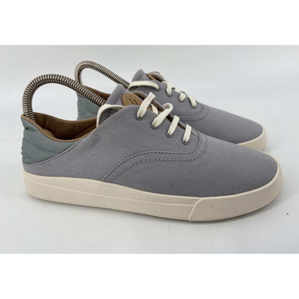 OluKai Shoes Womens 8 Kohu Gray Canvas Casual Lace Up Sneakers 20516-DWDW Hawaii